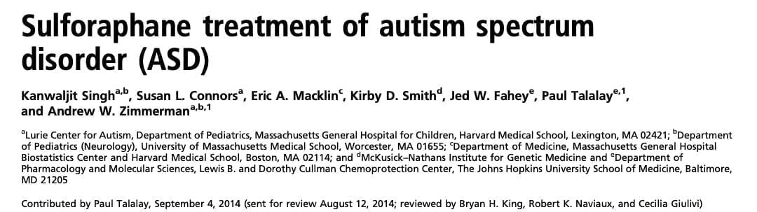 Autism, Broccoli and Cures